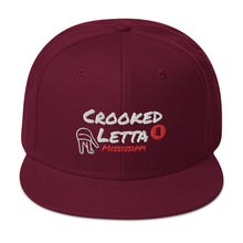 Load image into Gallery viewer, Crooked Letta Snapback hat