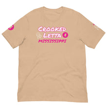 Load image into Gallery viewer, Crooked Letta Pink logo Unisex t-shirt