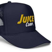 Load image into Gallery viewer, Juice Corp. Yellow logo Foam trucker hat
