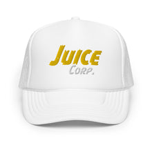 Load image into Gallery viewer, Juice Corp. Yellow logo Foam trucker hat
