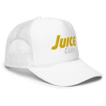 Load image into Gallery viewer, Juice Corp. Yellow logo Foam trucker hat
