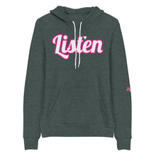 Load image into Gallery viewer, Listen Pink Unisex hoodie
