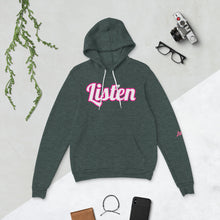 Load image into Gallery viewer, Listen Pink Unisex hoodie
