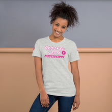 Load image into Gallery viewer, Crooked Letta Pink logo Unisex t-shirt
