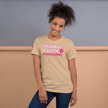 Load image into Gallery viewer, Crooked Letta Pink logo Unisex t-shirt
